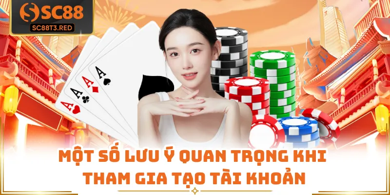 Một số lưu ý quan trọng khi tham gia tạo tài khoản