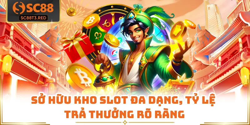 Sở hữu kho slot đa dạng, tỷ lệ trả thưởng rõ ràng